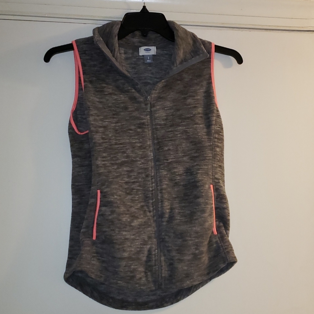 Gray fleece vest